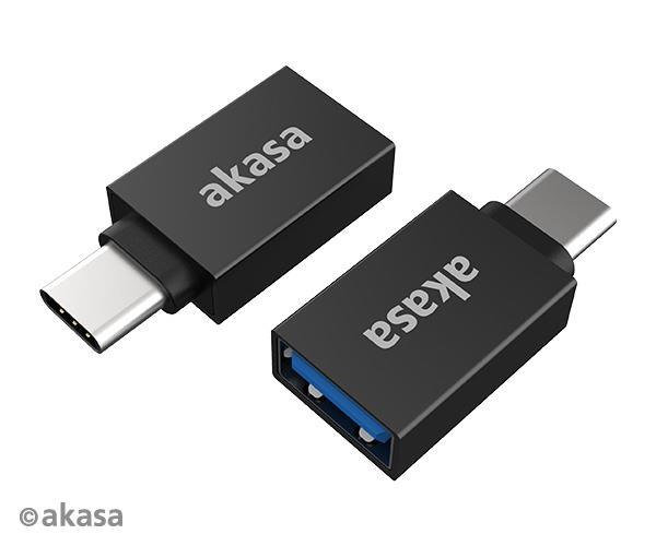 AKASA adaptér USB3.1 Gen2 Type-A na Type-C (F/M), 2ks v balení