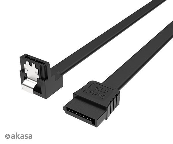 AKASA kabel SATA3, pravoúhlý, 50 cm AK-CBSA09-05BK