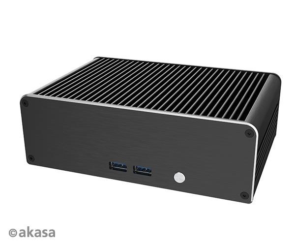 AKASA case Newton CTN, fanless case, černá A-NUC75-M1B