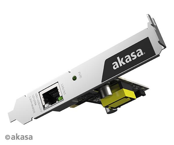 AKASA síťová karta, 2.5 Gigabit PCIe Network Card with PoE AK-PCCE25-02