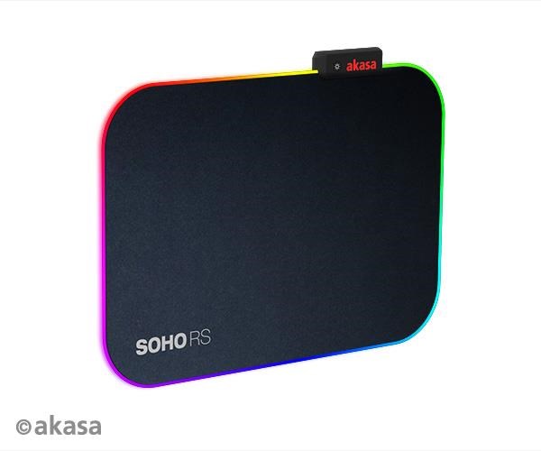 AKASA podložka pod myš SOHO RS, RGB gaming mouse pad, 35x25cm, 4mm thick AK-MPD-06RB