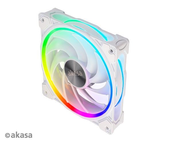 AKASA ventilátor SOHO AR, 12cm ARGB PWM fan, 120x120x25mm, bílá AK-FN108-WH