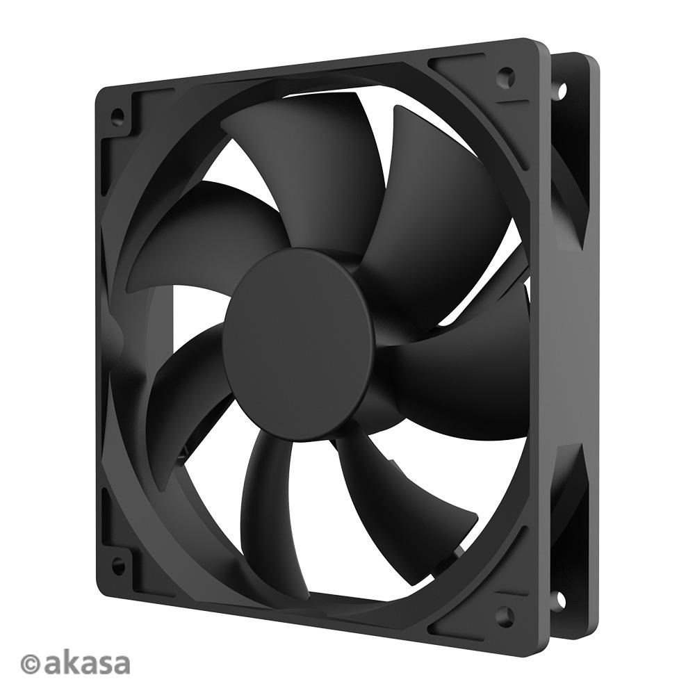 AKASA ventilátor Smart Black, 12cm fan, HD bearing AK-FN120