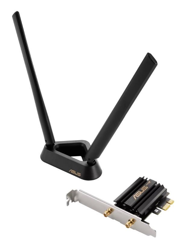 ASUS PCE-AXE59BT Wireless AXE5400 PCIe Wi-Fi 6E Adapter Card, Bluetooth 5.2 90IG07I0-MO0B00