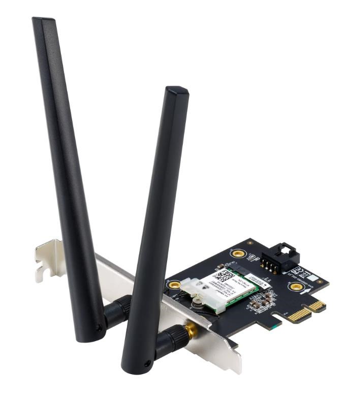 ASUS PCE-AXE5400 Wireless AXE5400 PCIe Wi-Fi 6E Adapter Card, Bluetooth 5.2 90IG07I0-ME0B10