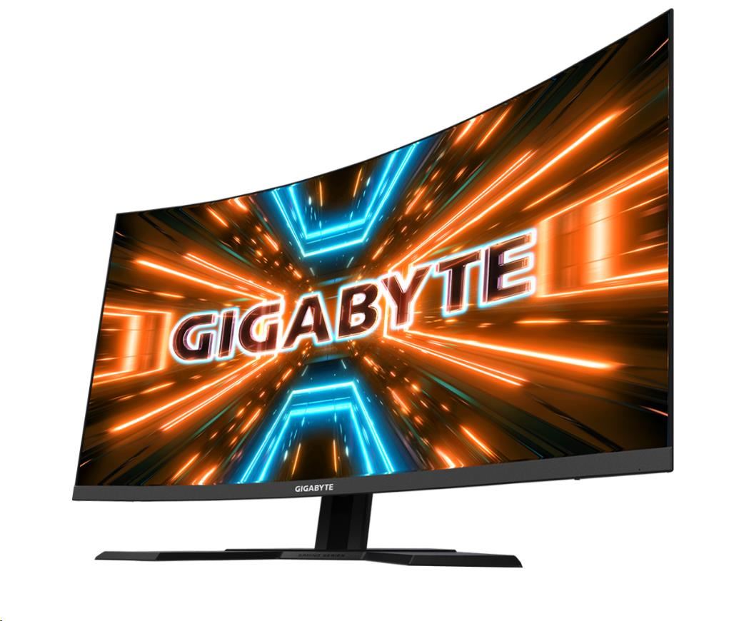 GIGABYTE LCD - 31.5" Gaming monitor G32QC A, Prohnutý VA1500R, 2560x1440 QHD, 165Hz, 3000:1, 350cd/m2, 1ms, 2xHDMI, 1xDP