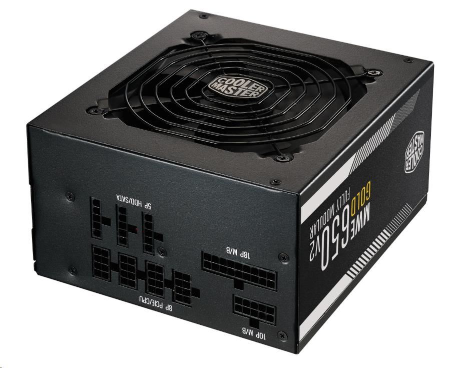 Cooler Master zdroj  MWE 650 Gold-v2  Full modular, 650W, 80+ Gold MPE-6501-AFAAG-EU