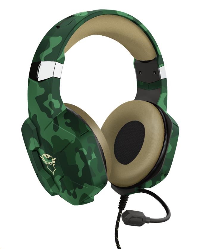 TRUST sluchátka GXT 323C Carus Gaming Headset, jungle camo 24319