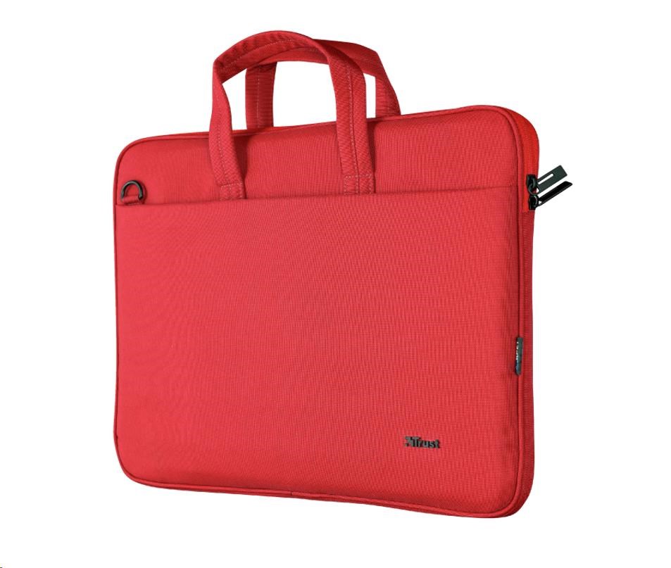 TRUST Pouzdro na notebook 16" Bologna Slim Laptop Bag Eco, červená 24449