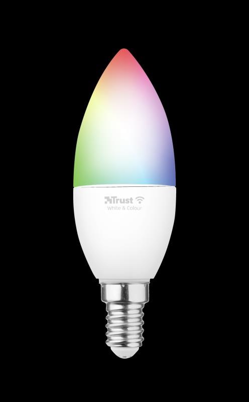 Trust Smart WiFi LED RGB&white ambience Candle E14 barevná