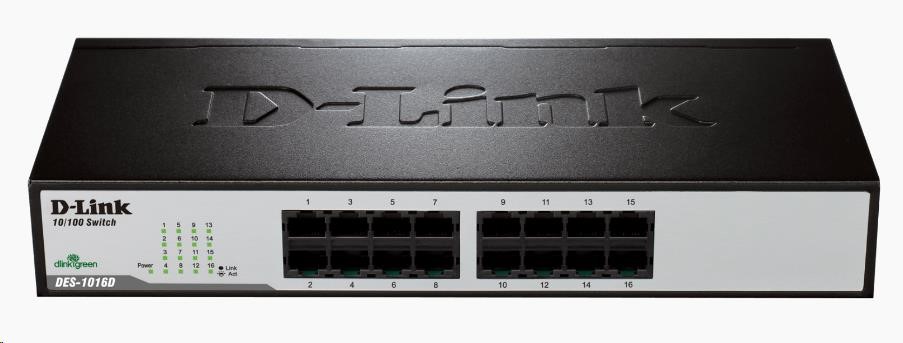 D-Link DES-1016D 16-port 10/100 Desktop / Rackmount Switch (DES-1016D/E)