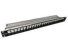 Solarix Modulární neosazený patch panel 24 portů 1U SX24M-0-STP-BK-UNI-N 24000100