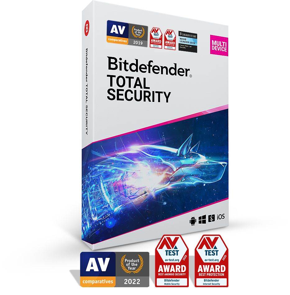 Bitdefender Total Security - 5 zařízení na 1 rok - elektronická licence do emailu TS01ZZCSN1205LEN