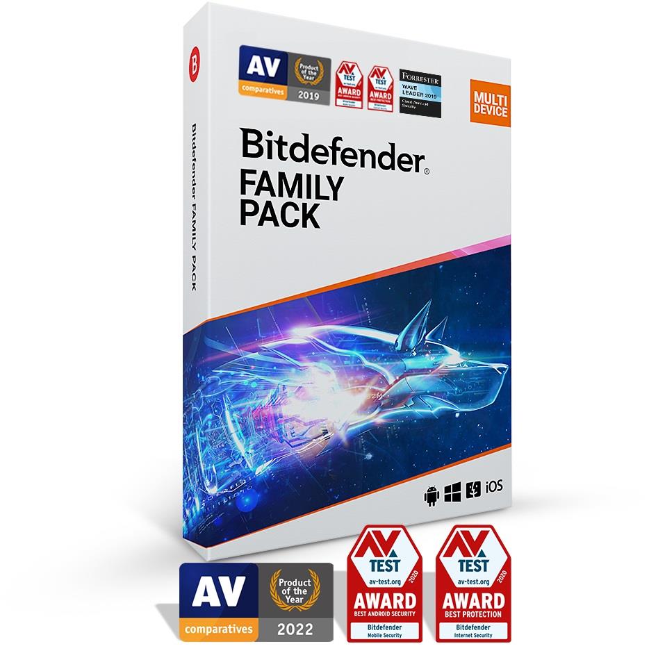 Bitdefender Family pack - 15 zařízení na 1 rok - elektronická licence do emailu FP01ZZCSN1215LEN