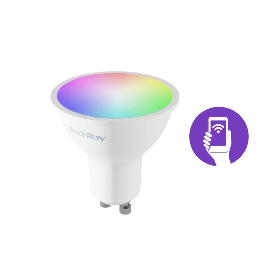 TechToy Smart Bulb RGB 4.5W GU10 3ks Bílá