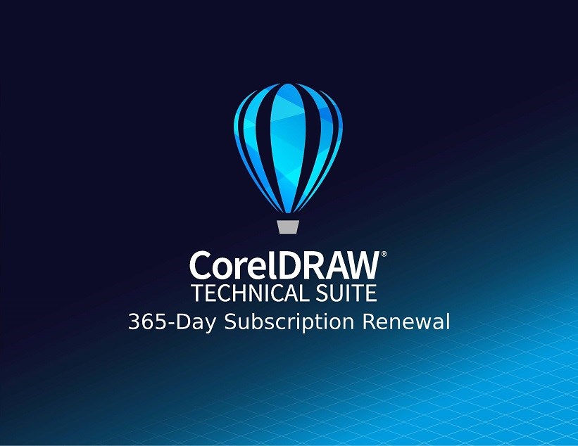 CorelDRAW Technical Suite Education 365 dní obnovení pronájemu licence (2501+) EN/DE/FR/ES/BR/IT/CZ/PL/NL