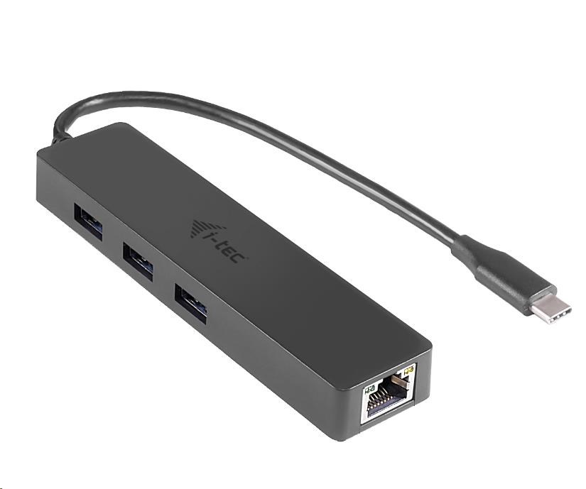 iTec USB-C 3.1 Slim 3-portový HUB + RJ-45 (C31GL3SLIM)