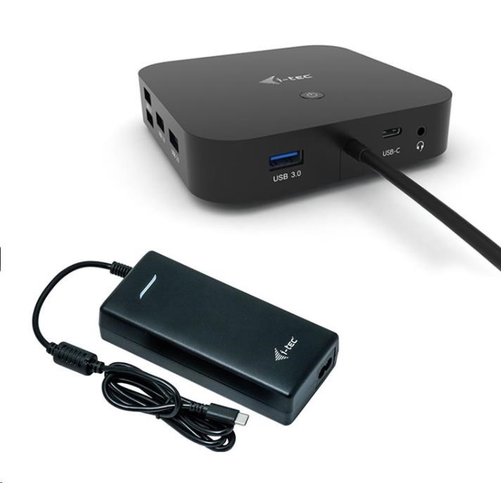 i-Tec USB-C Dual Display Docking Station with Power Delivery 100 W + i-Tec Universal Charger 112 W C31DUALDPDOCKPD100W