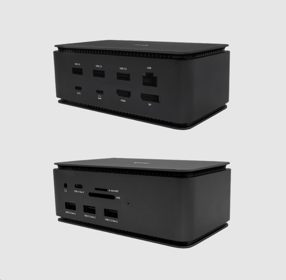 i-tec USB4 Metal Docking station Dual 4K HDMI DP + Power Delivery 80 W USB4DUAL4KDOCKPD