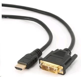 GEMBIRD Kabel HDMI - DVI 1,8m (M/M, DVI-D, Single Link, zlacené kontakty, stíněný) (CC-HDMI-DVI-6)