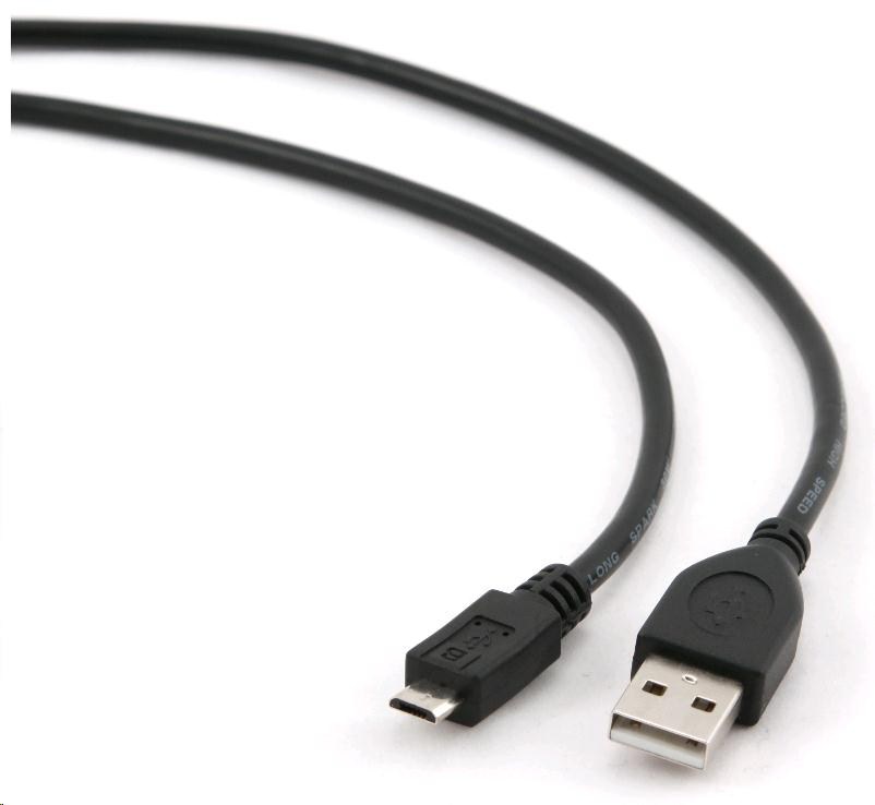 GEMBIRD Kabel USB 2.0 A-Micro B propojovací 1,8m (černý) (CCP-mUSB2-AMBM-6)