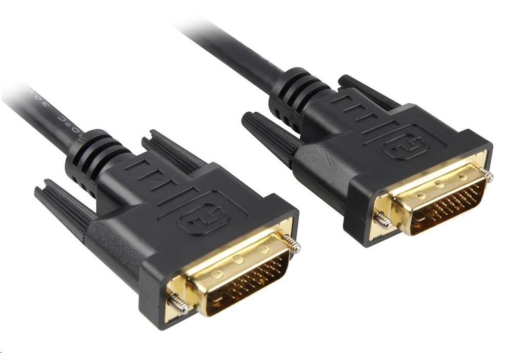 PREMIUMCORD Kabel DVI - DVI propojovací 2m (DVI-D, M/M, dual link) (kpdvi2-2)