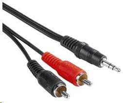 PREMIUMCORD Kabel audio 3,5mm Jack - 2x Cinch 2m (M/M, stereo) (kjackcin)