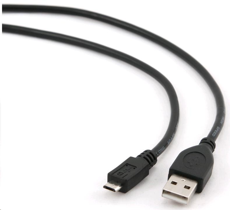 GEMBIRD Kabel USB 2.0 A-Micro B propojovací 0,5m (černý) (CCP-mUSB2-AMBM-0.5M)