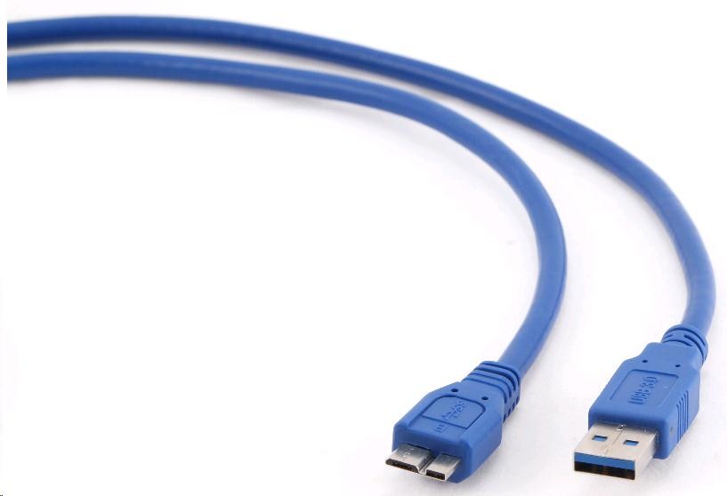 GEMBIRD Kabel USB 3.0 A-Micro B propojovací 1,8m (modrý) (CCP-mUSB3-AMBM-6)