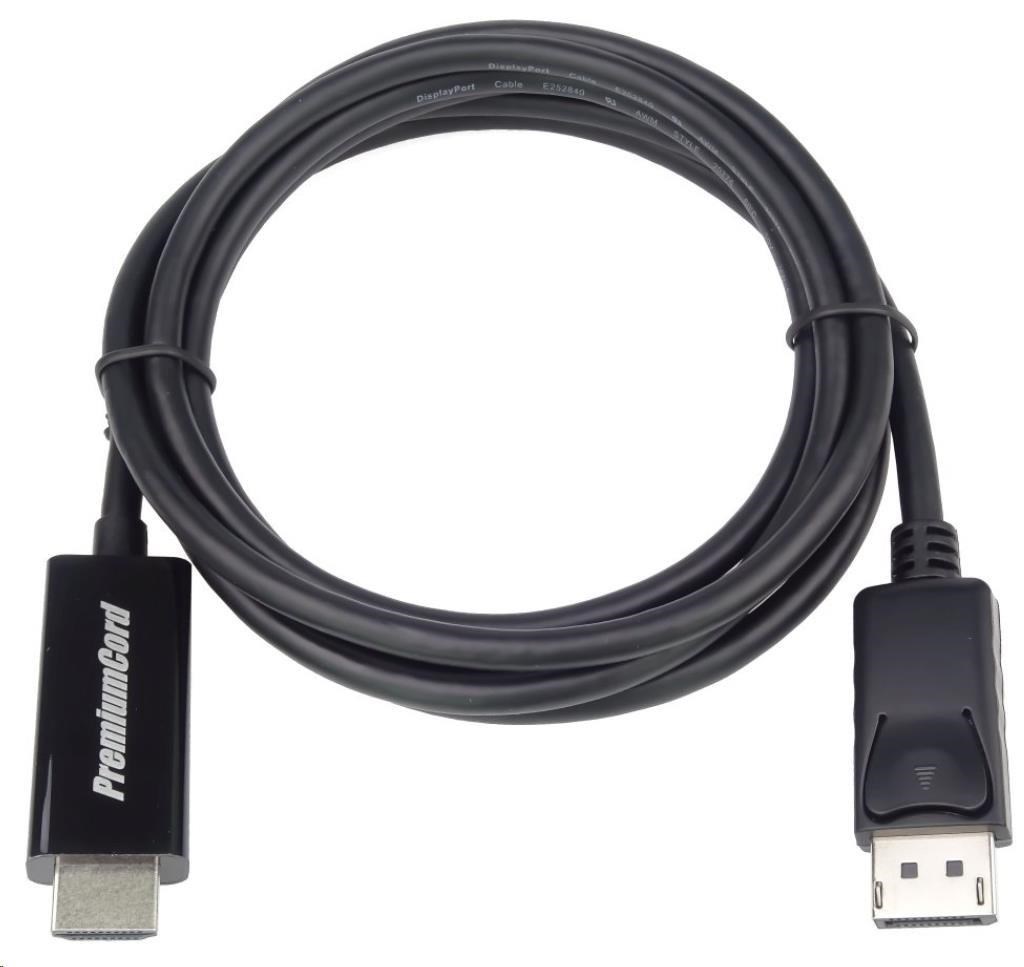 PREMIUMCORD Kabel DisplayPort - HDMI 2m (kportadk01-02)