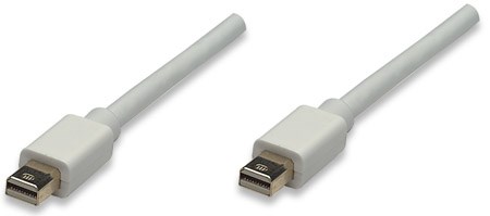 MANHATTAN kabel Mini DisplayPort, Male to Male, 1m, White 324557