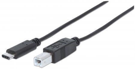 MANHATTAN kabel Hi-Speed USB-C, C Male / B Male, 2m, černý 354950