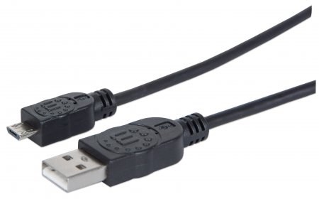 MANHATTAN Kabel propojovací USB 2.0  A Male / Micro-B Male, 0.5m, černý 325677