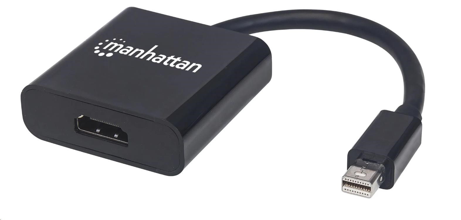 MANHATTAN Adapter mini DP na HDMI, aktivní, černá 152570