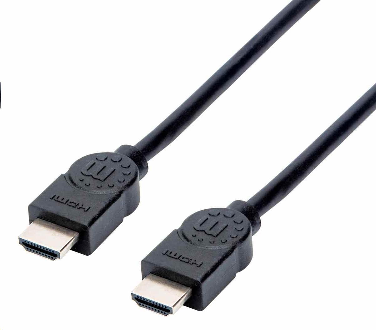 Manhattan HDMI kabel, ARC, 3D, 4K@30Hz, Shielded, 1.5m, černá 355308