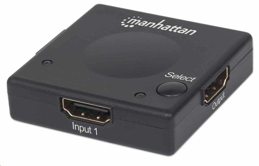 Manhattan HDMI přepínač, 2-Port HDMI Switch, 1080p, černá 207911