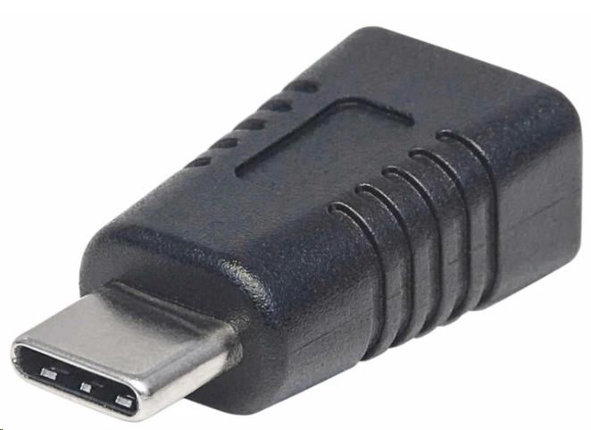 Manhattan USB adaptér, USB-C Male na USB Mini-B Female, USB 2.0, 480 Mbps, černá 354677