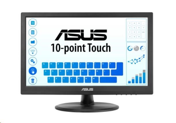 ASUS LCD dotekový 15.6" VT168HR Touch 1366x768 220cd lesklý, HDMI 10-point multi-touch, USB, WLED/TN VESA 75x7 90LM02G1-B04170