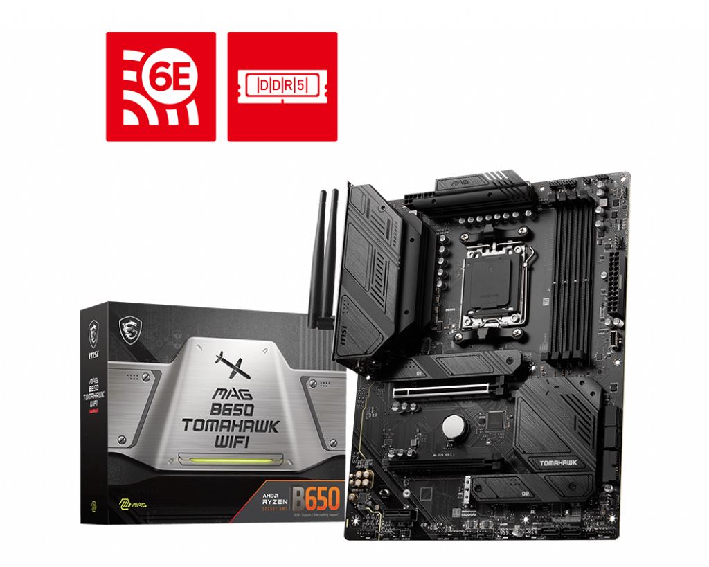 MSI MB Sc AM5 MAG B650 TOMAHAWK WIFI, AMD B650, 4xDDR5, 1xDP, 1xHDMI, WI-FI