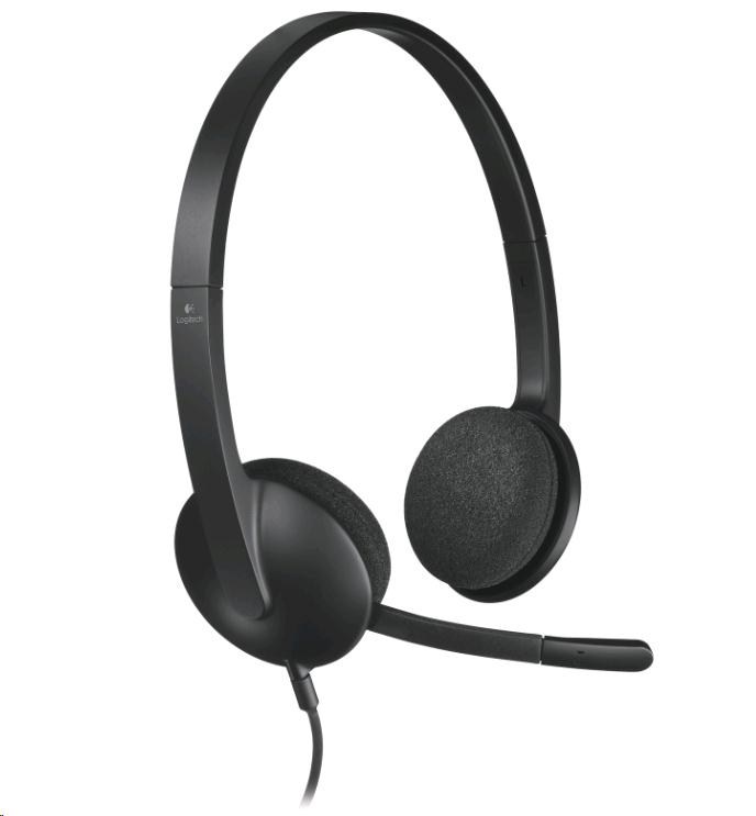 Logitech sluchátka s mikrofonem Headset H340, USB (981-000475)