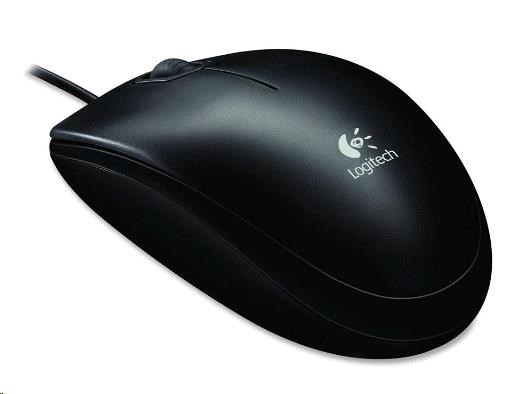 Logitech myš B100 Optical Mouse Black, USB, černá (910-003357)