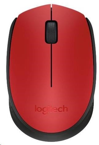 Logitech počítačová myš bezdrátová M171, červená (910-004641)