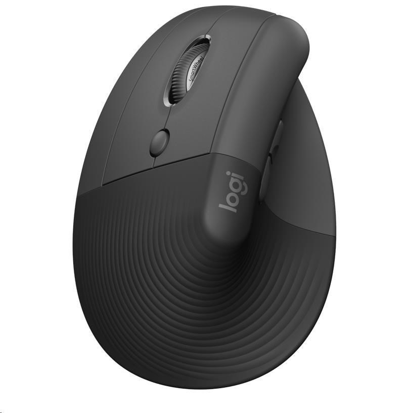 Logitech Lift Left Vertikální ergonomická myš pro leváky, graphite/ black 910-006474