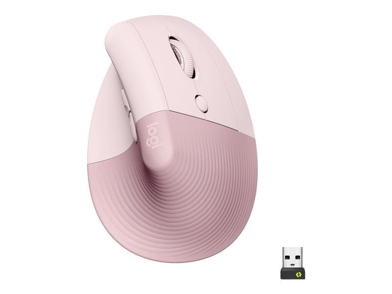 Logitech Lift Vertical Ergonomic Mouse for Business, Pink 910-006478