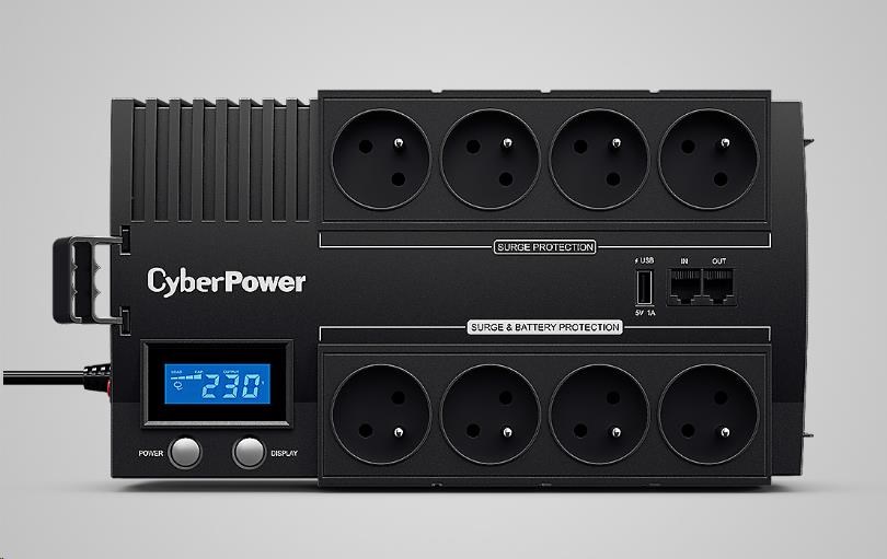 CyberPower BRICs Series II SOHO LCD UPS 1200VA/720W, české zásuvky (BR1200ELCD-FR)