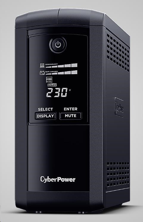 CyberPower Value PRO SERIE GreenPower UPS 700VA/390W, IEC zásuvky VP700EILCD