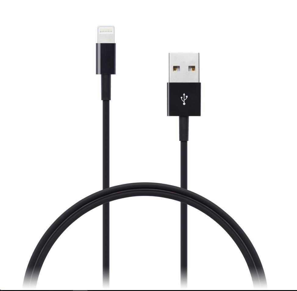 CONNECT IT Wirez Apple Lightning - USB, černý, 1m CI-415