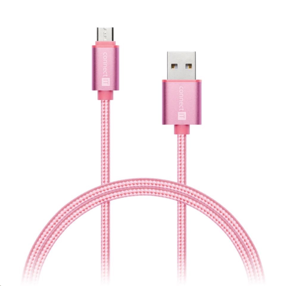 CONNECT IT Wirez Premium Metallic micro USB - USB, rose gold, 1m CI-967