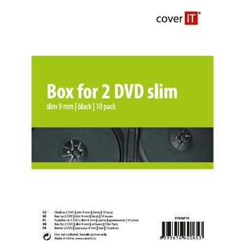 Cover It 2 DVD 9mm slim černý 10ks/bal 27026P10