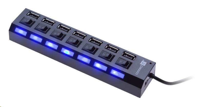 CONNECT IT USB hub Mighty switch, 7 ON/OFF portů CI-541